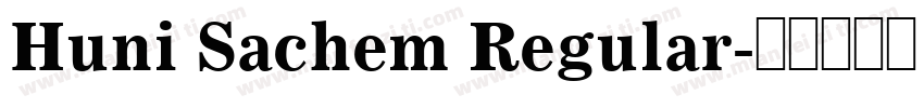 Huni Sachem Regular字体转换